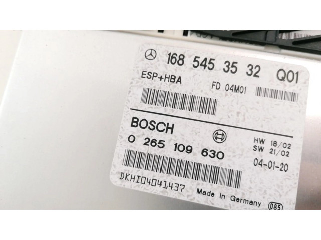 Řídící jednotka 1685453532, 0265109630 Mercedes-Benz A W168 2004