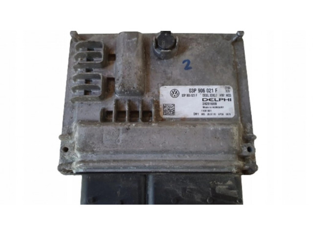 Блок управления двигателя 03P906021F Skoda Fabia Mk2 (5J)