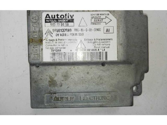 Блок подушек безопасности 9658137980, 603725800   Citroen C4 I