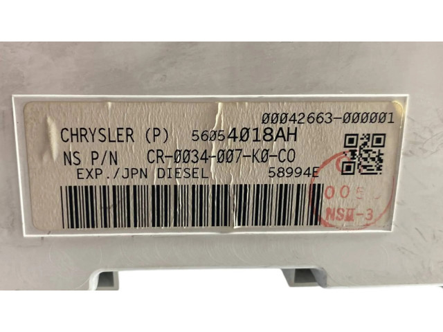 Панель приборов 56054018AH Jeep Grand Cherokee (WK)