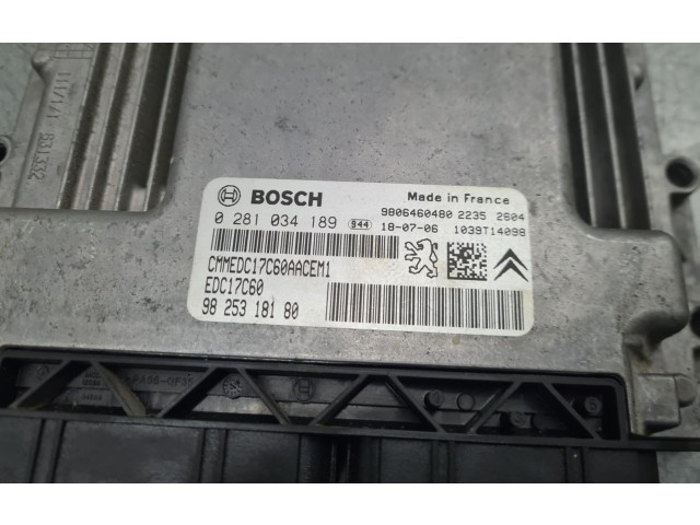 Řídící jednotka 9825318180, 0281034189 Citroen Berlingo 2018