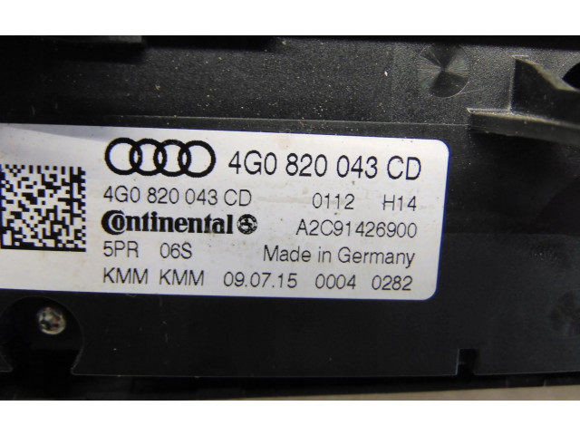 Блок управления климат-контролем 4G0820043CD   Audi A7 S7 4G