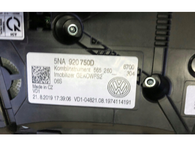 Přístrojová deska  Volkswagen Tiguan 2020 5NA920750D, 5NA920750D  