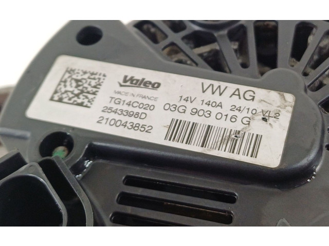 Генератор 03G903016G Audi A5 Sportback 8TA