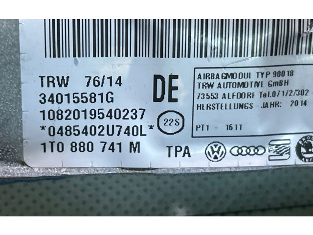 Боковая подушка безопасности 1T0880741M, 0485402U740L Volkswagen Touran II
