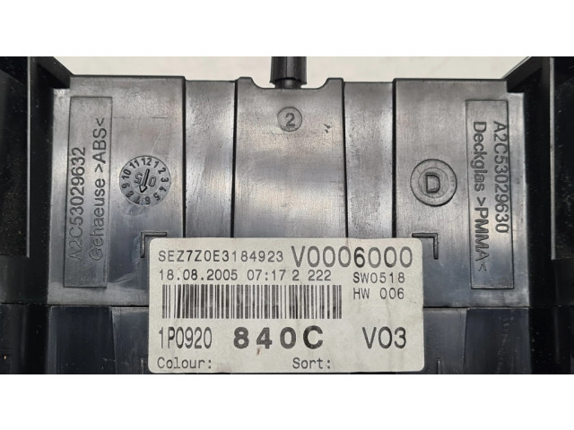 Přístrojová deska  Seat Leon (1P) 2007 1P0920840C  