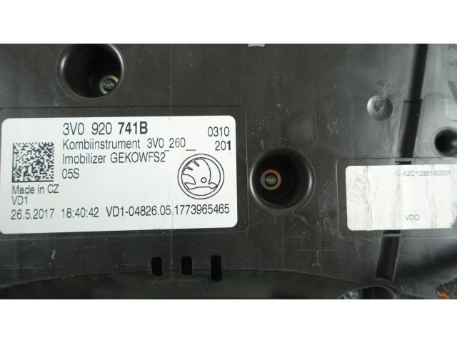 Панель приборов 3V0920741B   Skoda Superb B8 (3V)       