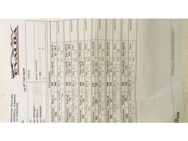 Vstřikovač 7810702, 0445110617 BMW 5 F10 F11 pro naftový motor 2.0