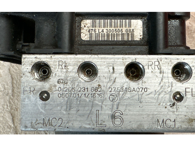 Блок АБС 27534SA070, 0265231662   Subaru  Forester SG  2006 - 2008 года