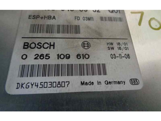 Блок управления АБС 1685450932, 0265109610   Mercedes-Benz A W168