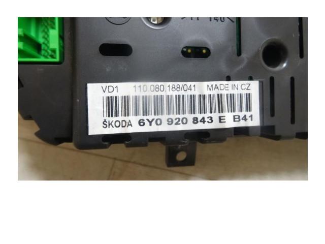 Přístrojová deska Skoda Fabia Mk1 (6Y) 2006 6Y0920883EKD0, 6Y0920883EKD0