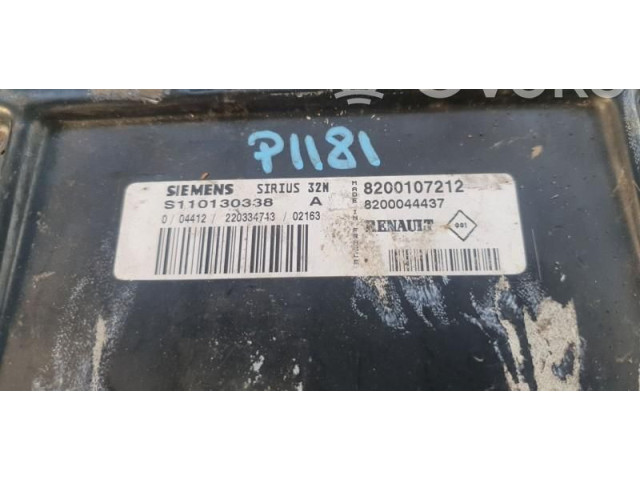 Блок управления двигателем Блок управления 8200107212, S110130338A.   Dacia SupeRNova
