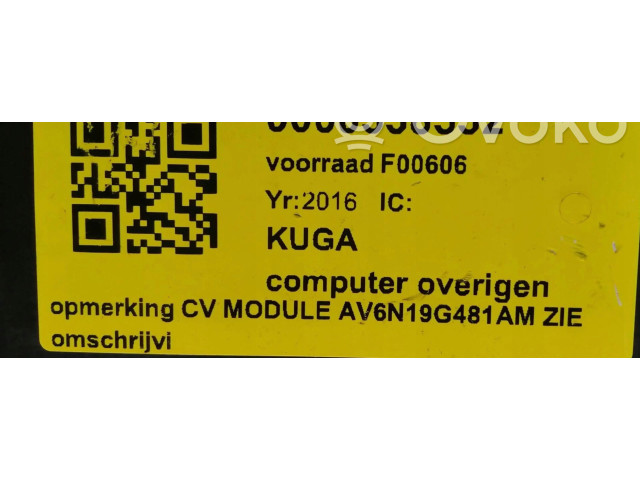 Řídící jednotka AV6N-19G481-AM, AV6N-19G481-AM Ford Kuga III 2021