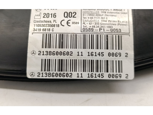 Подушка безопасности в сиденье 2138600602 Mercedes-Benz GLC X253 C253