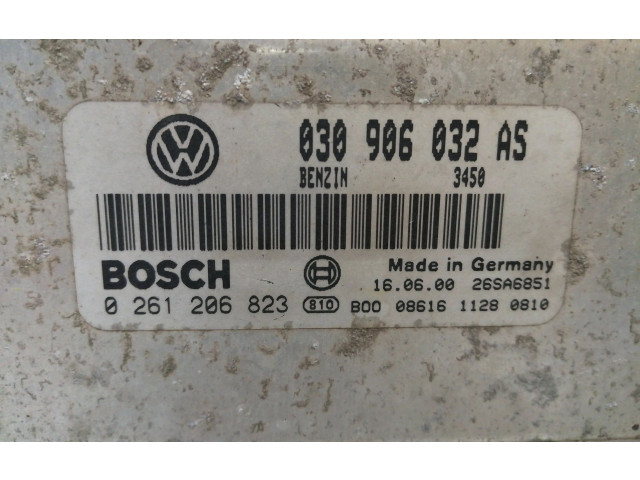 Блок управления двигателя 030906032AS, 0261206823 Volkswagen Lupo