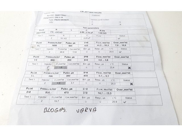 Vstřikovač 059130277AB, 0445115037   Audi Q7 4L    BUG 