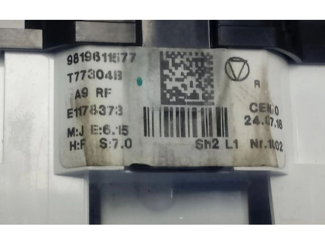 Блок управления климат-контролем 9819611577, 9819611577 Peugeot 2008 I