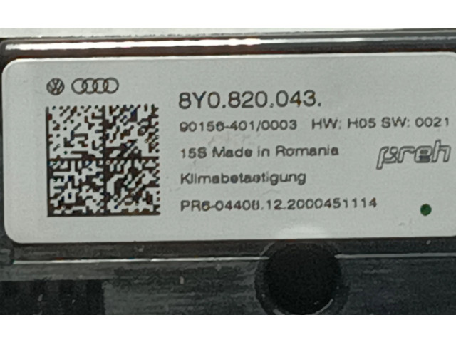 Модуль блока управления кондиционером 8Y0820043   Audi A3 8Y