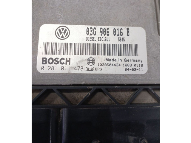 Подушка безопасности в сиденье 03G906016B, 0281011478 Volkswagen Golf SportWagen