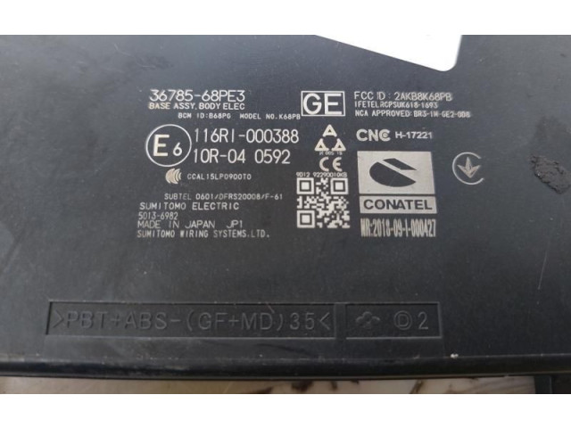 Řídící jednotka 3678568PE3, 3678568PE3 Suzuki Baleno IV 2016