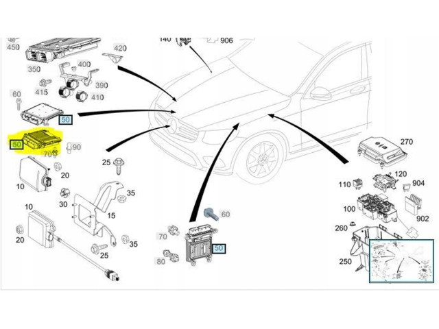 Řídící jednotka A2749000800   Mercedes-Benz C W205 2018