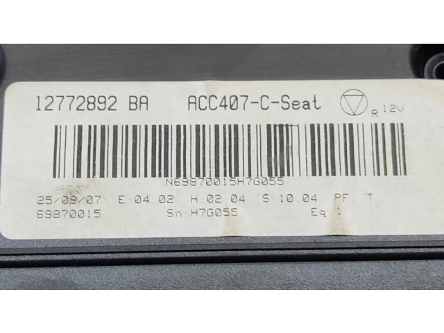 Блок управления климат-контролем 12772892, 69870015 Saab 9-3 Ver2