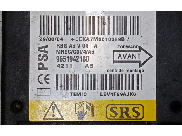 Блок подушек безопасности 9651942180 Citroen C2