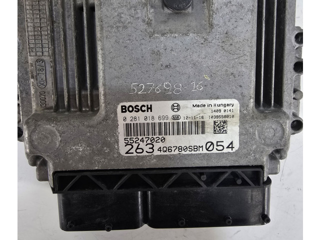 Блок управления двигателем Блок управления 0281018699, 55247020   Opel Combo D