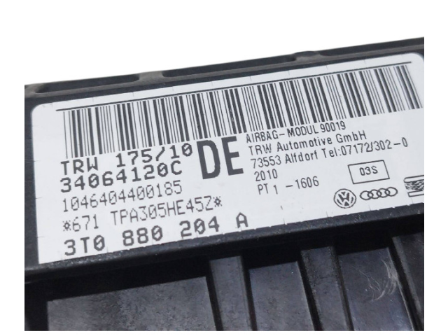 Подушка безопасности пассажира 3T0880204A, 34064120C   Skoda Superb B6 (3T)