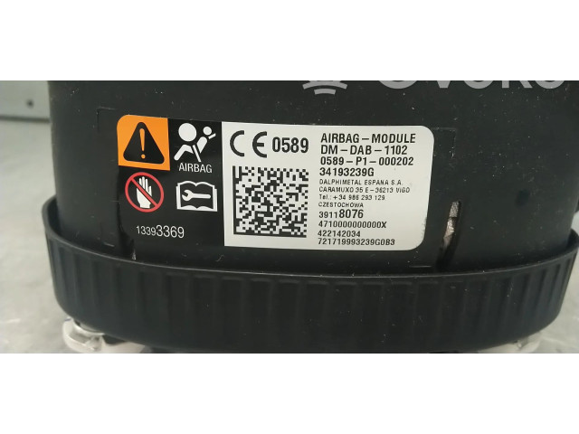 Подушка безопасности водителя 39118076, 39153608 Vauxhall Astra K