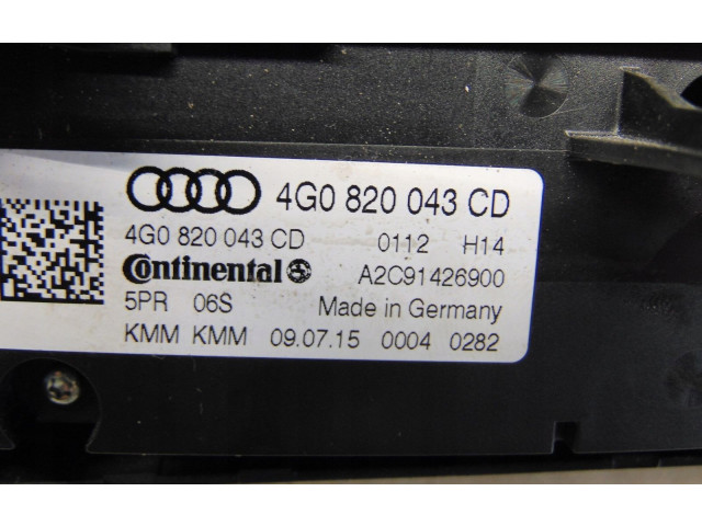 Блок управления климат-контролем 4G0820043CD   Audi A6 S6 C7 4G