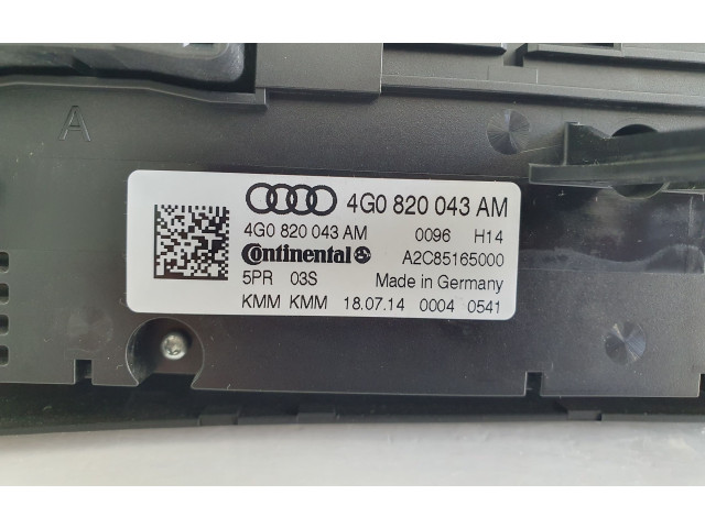 Блок управления климат-контролем 4G0820043AM Audi A6 S6 C7 4G