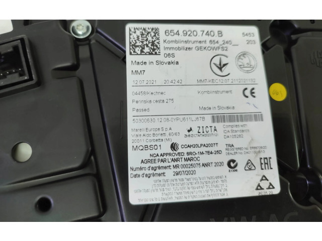 Блок управления двигателем Блок управления 654920740B Skoda Scala