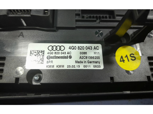 Блок управления климат-контролем 4G0820043AC, 4G0820043AC   Audi A6 Allroad C7