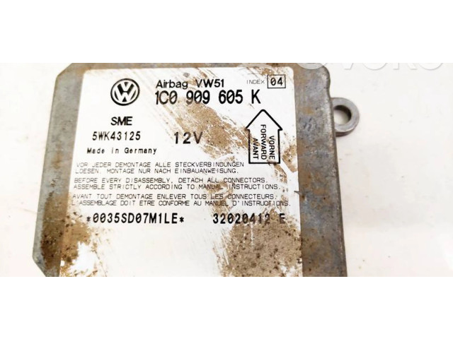 Блок подушек безопасности 1C0909605K, 5WK43125 Skoda Fabia Mk1 (6Y)