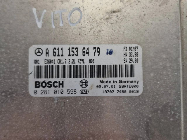 Řídící jednotka A6111536479, 28RTE000 Mercedes-Benz Vito Viano W638 2003