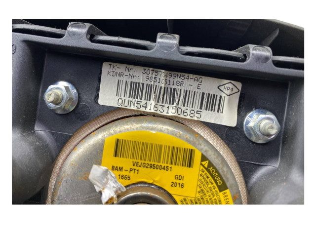 Подушка безопасности водителя 985105118R Dacia Dokker