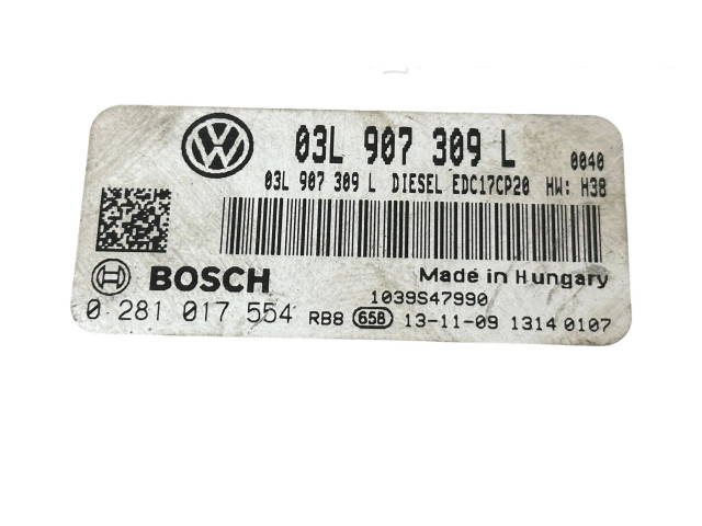Řídící jednotka 03L907309L, 0281017554 Volkswagen Transporter - Caravelle T6 2017