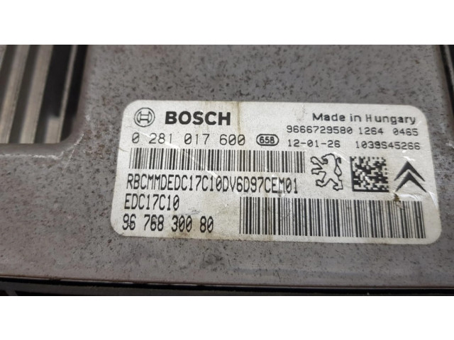 Řídící jednotka 0281017600, EDC17C10   Citroen Berlingo 2013
