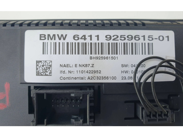 Блок управления климат-контролем 9259615, 1101422952   BMW X3 F25