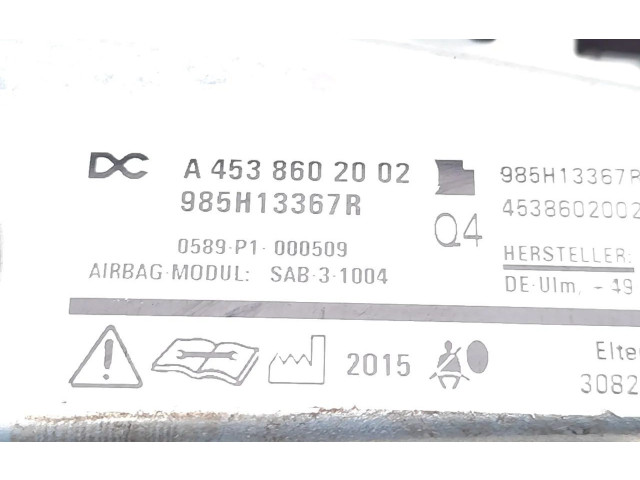 Подушка безопасности в сиденье A4538602002, 985H13367R   Renault Twingo III