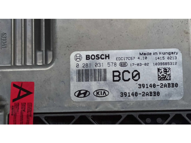 Блок управления двигателем Блок управления 39140-2ABB0, 391402ABB0 Hyundai i30