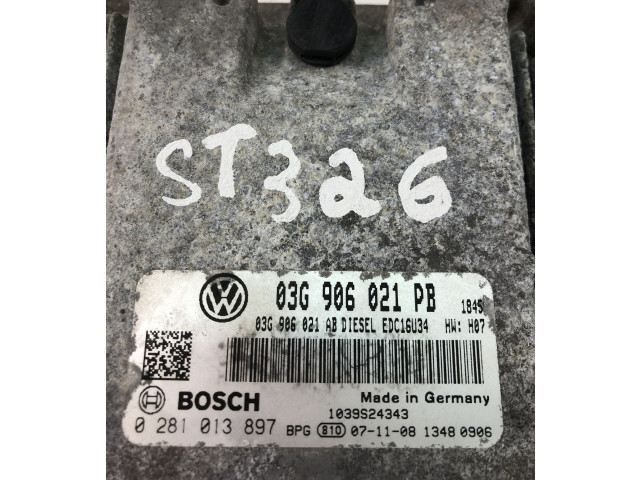 Блок управления двигателем Блок управления 03G906021PB, 0281013897   Volkswagen PASSAT B6