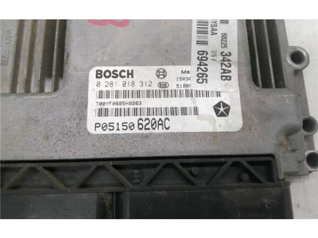 Блок управления 0281018312, P05150620AC   Fiat Freemont