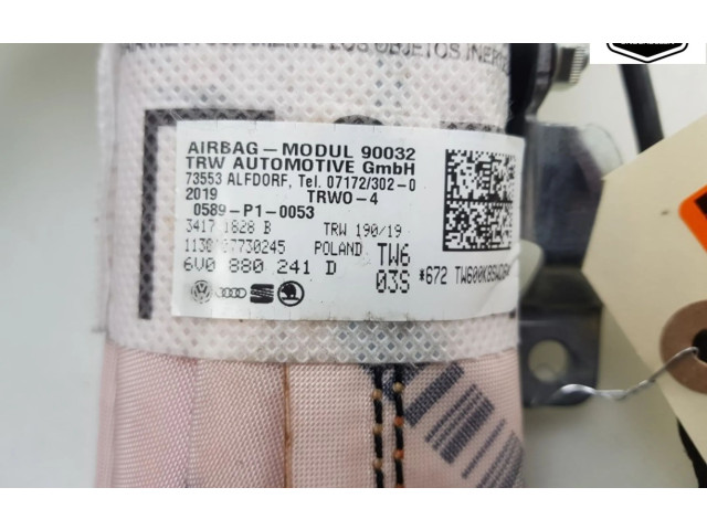 Подушка безопасности в сиденье 6V0880241D, 6V0880241D Skoda Fabia Mk3 (NJ)