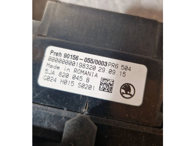 Блок управления климат-контролем 5JA820045B, 0000000198320 Skoda Rapid (NH)
