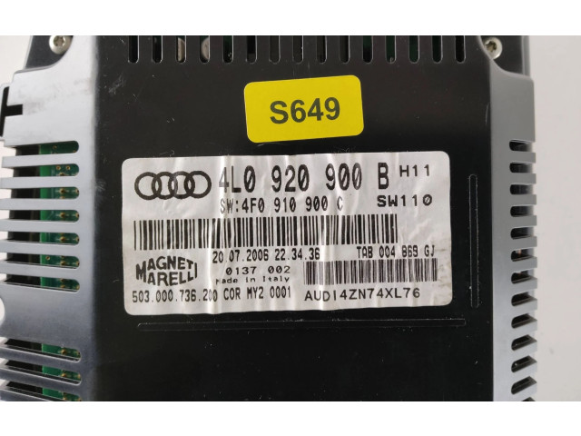 Přístrojová deska Audi Q7 4L 2010 4L0920900B, 4F0910900C