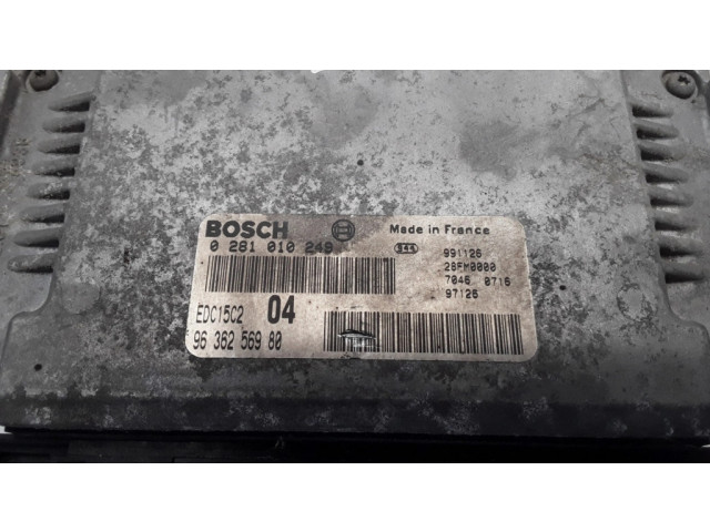 Блок управления двигателя 9636256980, 0281010249 Peugeot 306