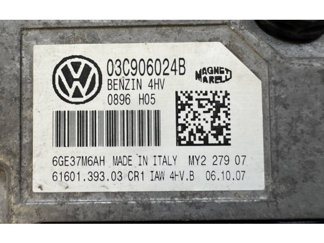 Блок управления двигателя 03C906024B, 6GE37M6AH Skoda Fabia Mk2 (5J)