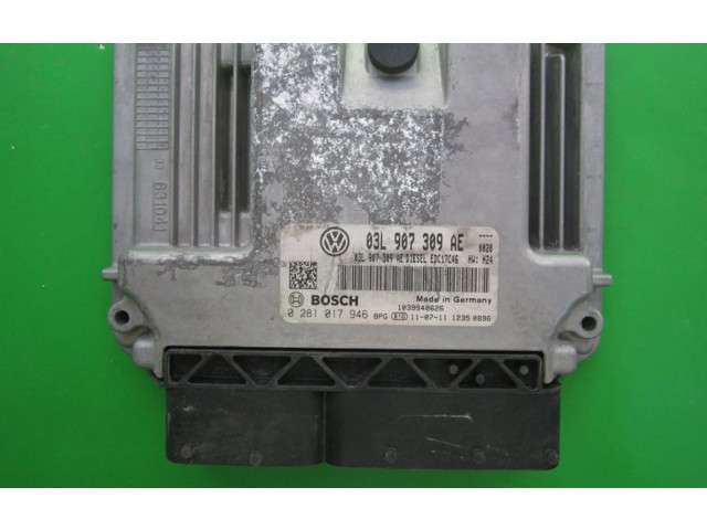 Блок управления двигателем Блок управления 03L907309AE, 0281017946   Volkswagen PASSAT B7